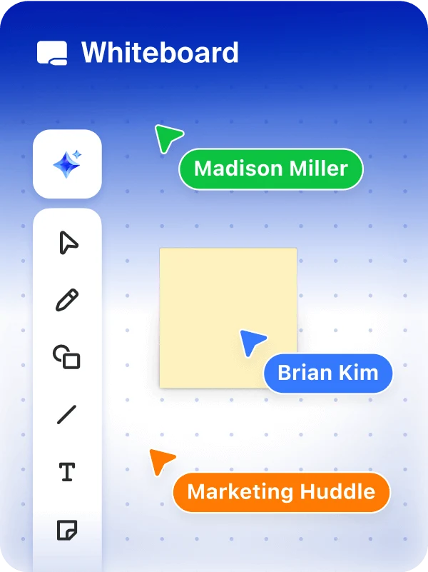 Visuel de l’application Zoom Whiteboard, illustrant ses capacités de prise de notes et son interface intuitive.